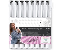 foto van Creachick X Ohuhu Fineliner drawing pen zwart - set van 8