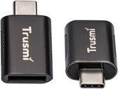 Trusmi CA01-03 USB-C naar USB-A 3.0 Female Converter – On The Go Opladen, Audio & Dataoverdracht- Snelle Dataoverdracht 10 GBit/s & Oplaadfunctie – Compact & Duurzaam –