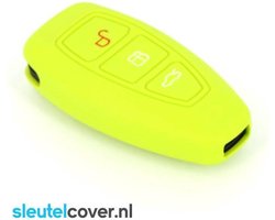 Autosleutel Hoesje geschikt voor Ford - SleutelCover - Silicone Autosleutel Cover - Sleutelhoesje Lime groen