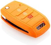 Autosleutel Hoesje geschikt voor Hyundai - SleutelCover - Silicone Autosleutel Cover - Sleutelhoesje Oranje