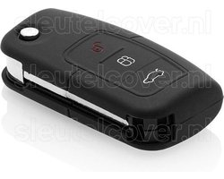 Autosleutel Hoesje geschikt voor Ford - SleutelCover - Silicone Autosleutel Cover - Sleutelhoesje Zwart