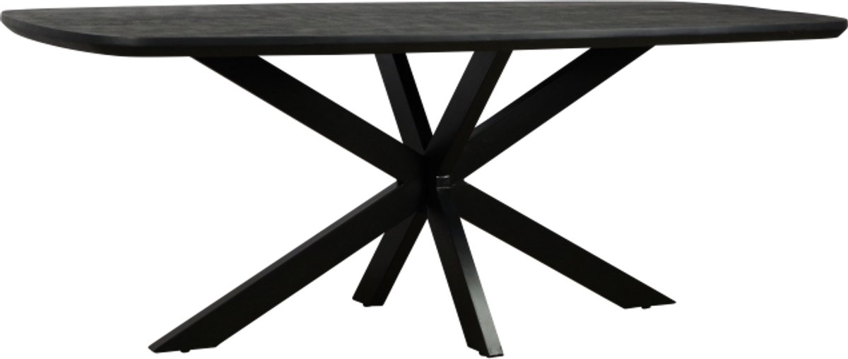 Meubelplaats Eettafel Colorado Deens ovaal mangohout 240x110 cm - zwart