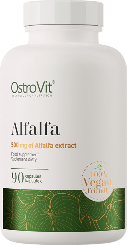 Foto: Ostrovit alfalfa vege 90 capsules medicago sativa l luzerne extract waardevolle vitaminen mineralen 100 vegan en zonder toevoegingen