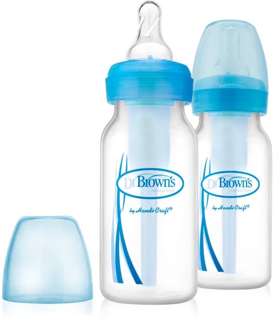 Dr. Brown’s Standaardfles - 120 ml - Blauw - Duopack Options Bottle van Merkloos — afbeelding 2