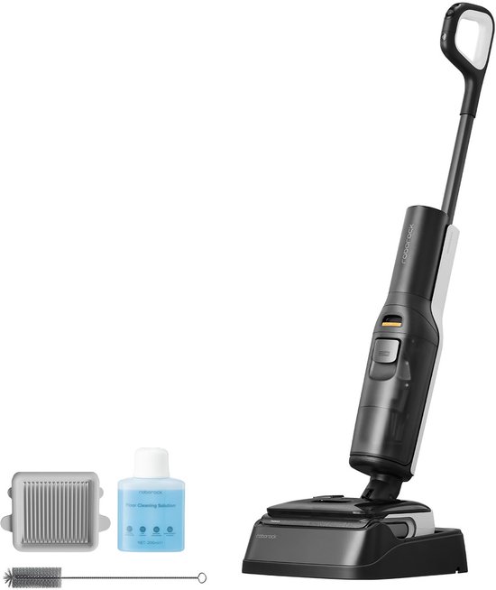 Roborock F25 LT Draadloze -Nat Droog Stofzuiger - Steelstofzuigers - Wet & Dry stofzuigers - 20000 Pa zuigkracht - zelfreiniging met 90°C heet water - 5 min flitsdrogen met hete lucht - 180° platliggend - Wasvloer Elektrische dweil