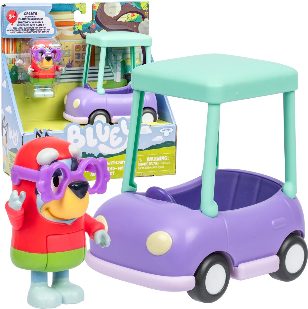 MOOSE Bluey - granny auto & janet speelfiguur - speelset