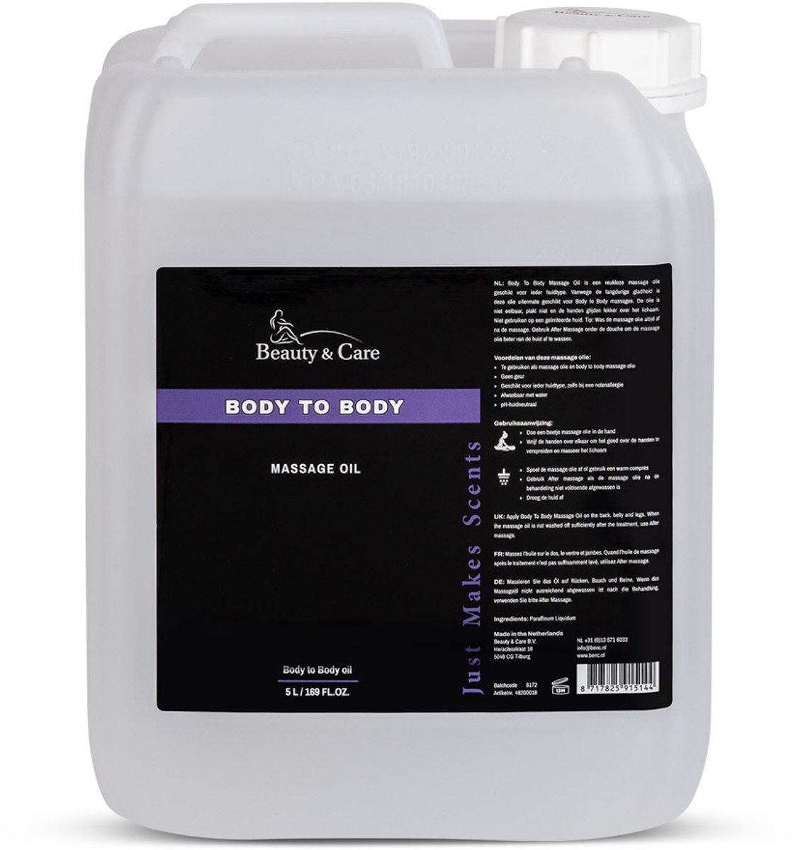 Goedkoopste Beauty & Care - Body to Body Massage olie - 5 L. new