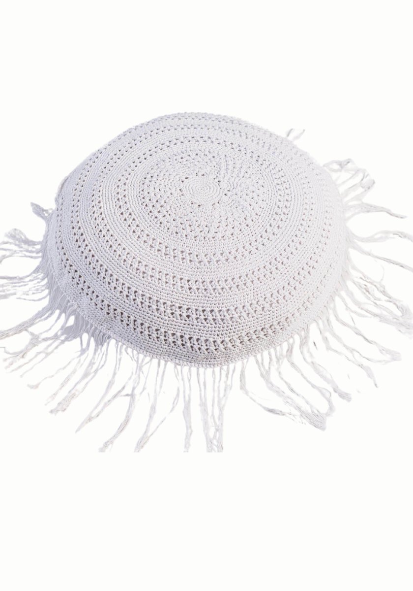Monnarita Serie - Ronde Macramé Kussen - Boho Stijl - Handgemaakt - Uniek Design