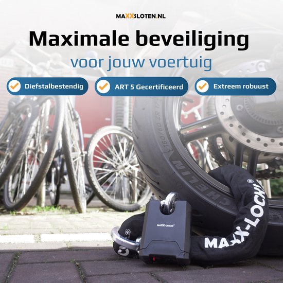 Maxx-Locks Gore - Motorslot ART 5 - Kettingslot voor Scooter en Motor - Art5 Slot met Gehard Stalen Schakels - 120cm