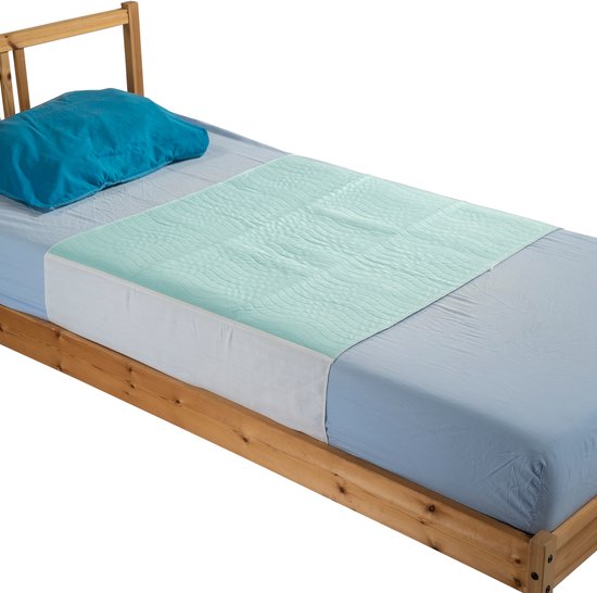 Wasbare bed onderlegger met instopstroken 85x90 cm - Duurzaam en milieubewust - Incontinentie bedonderlegger - Matrasbeschermer