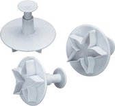 KitchenCraft Set van 3 plunger cutters - lotus / bloemen - Sweetly Does It | Kitchen Craft