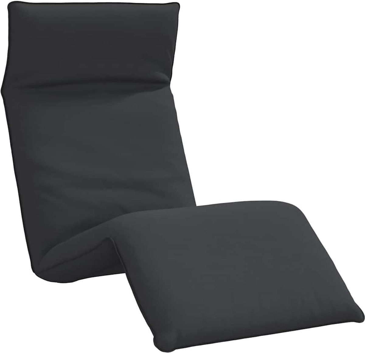 VidaXL Ligstoel Inklapbaar 175x54x8,5 Cm Oxford Stof Zwart 1063784546