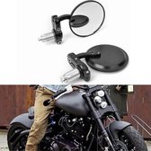 2x Motorrad Lenkerendenspiegel Lenker Spiegel E-Geprüft 7/8 Aluminium schwarz 4