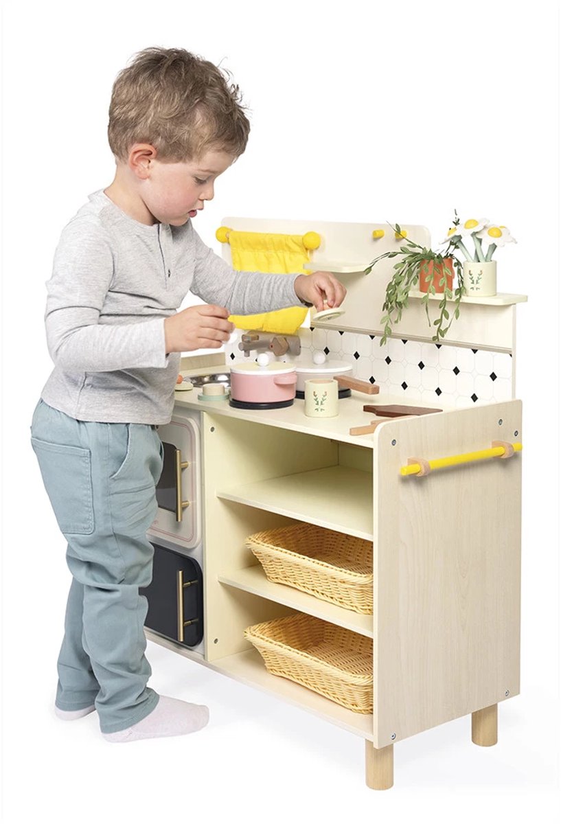 Janod - Shiny Grandma - Grote luxe uitgeruste houten speelkeuken — afbeelding 12