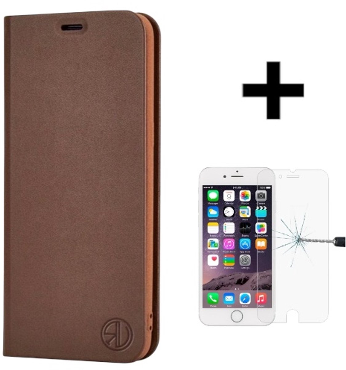 Apple iPhone 7/8 plus Magnetisch Rico Vitello Wallet Case Bruin