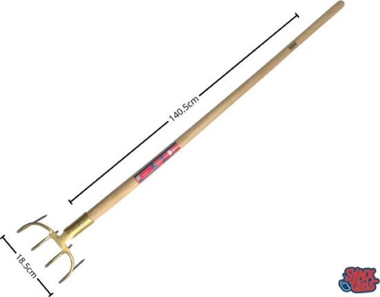 Synx Tools Mesthaak 4 Tanden + Nylon Stal Straatbezem 80 cm - Kunststof haren - Schrobborstels - Mestvork met steel 130 cm - Buitenbezem met steel 150 cm van Synx Tools — afbeelding 3