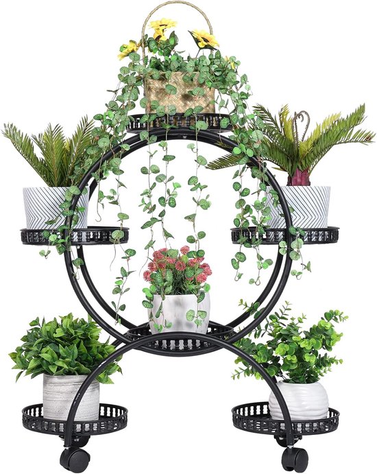 en.casa] Plantenrek Vestby met bloempot metaal - 2 varianten | premiumXL
