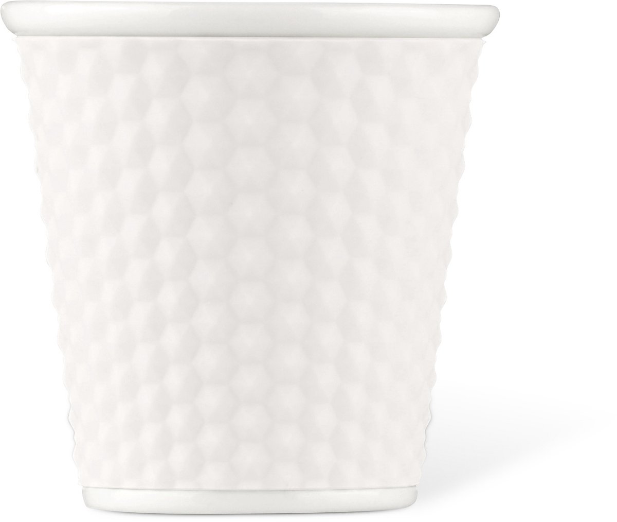Les Artistes Paris Beker porselein 80ml - met siliconen grip honingraat - White - LP-A0938