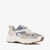 Blue Box dames dad sneakers beige zilver - Maat 39 - Uitneembare zool