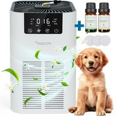 Eraglow® 2-in-1 Luchtreiniger Met Aromatherapie - Luchtreinigers - Air Purifier - HEPA-filter - Aromapads - Slaapvriendelijk - Gratis Etherische Olie - Wit