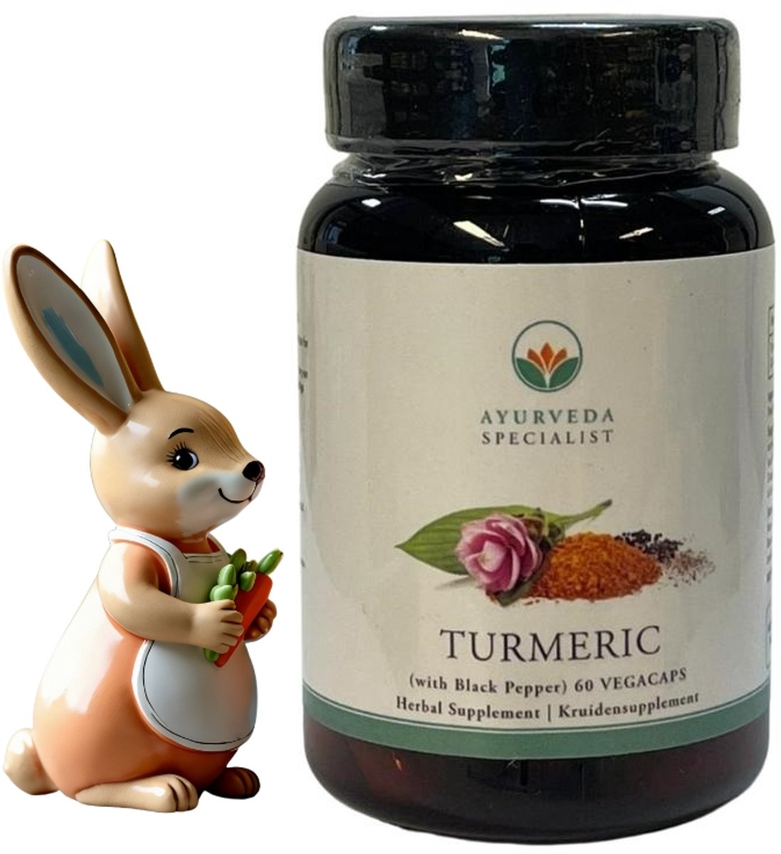 Goedkoopste Ayurveda Specialist - Turmeric met Zwarte Peper (Kurkuma, Geelwortel) - Supplement