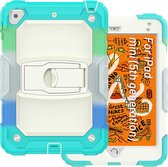 Étui de protection antichoc 3 couches pour iPad Mini 4 / iPad Mini 5 (2019) - Vert menthe/bleu