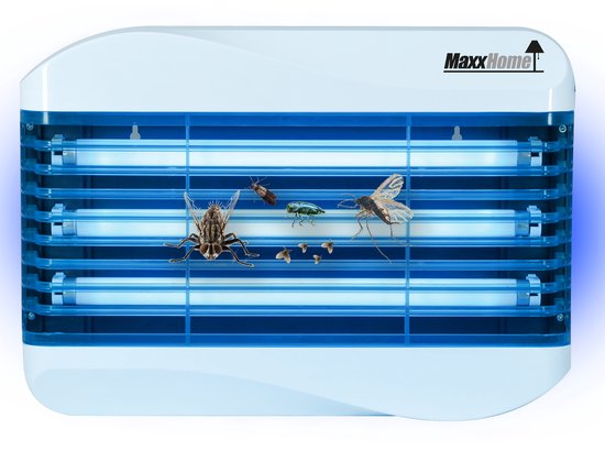 MaxxHome W45LN Vliegenlamp – Muggenlamp - Insectendoder – professional – 3x7W UV-A LED - tot 200m²