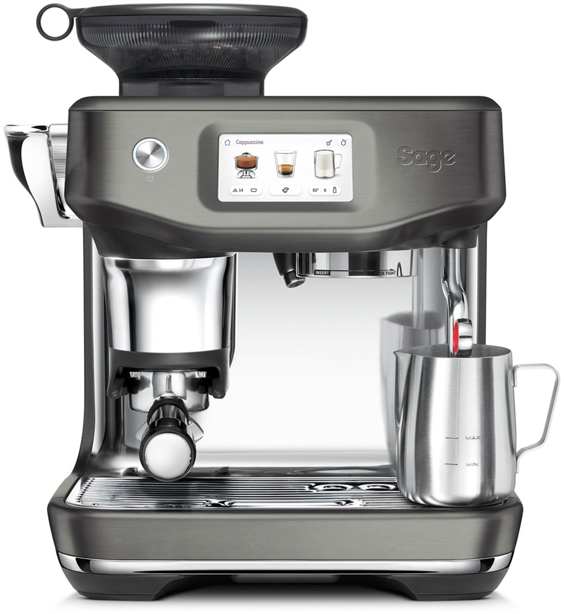 Sage the Barista Touch Impress - Pistonmachine - Black Stainless Steel