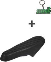 zadel ouxi v8 zwart | fat bike zadel | nieuwste model | Geribbeld zadel elektrische fiets | seat ouxi h9 / v8 | inclusief stepgo sleutelhanger