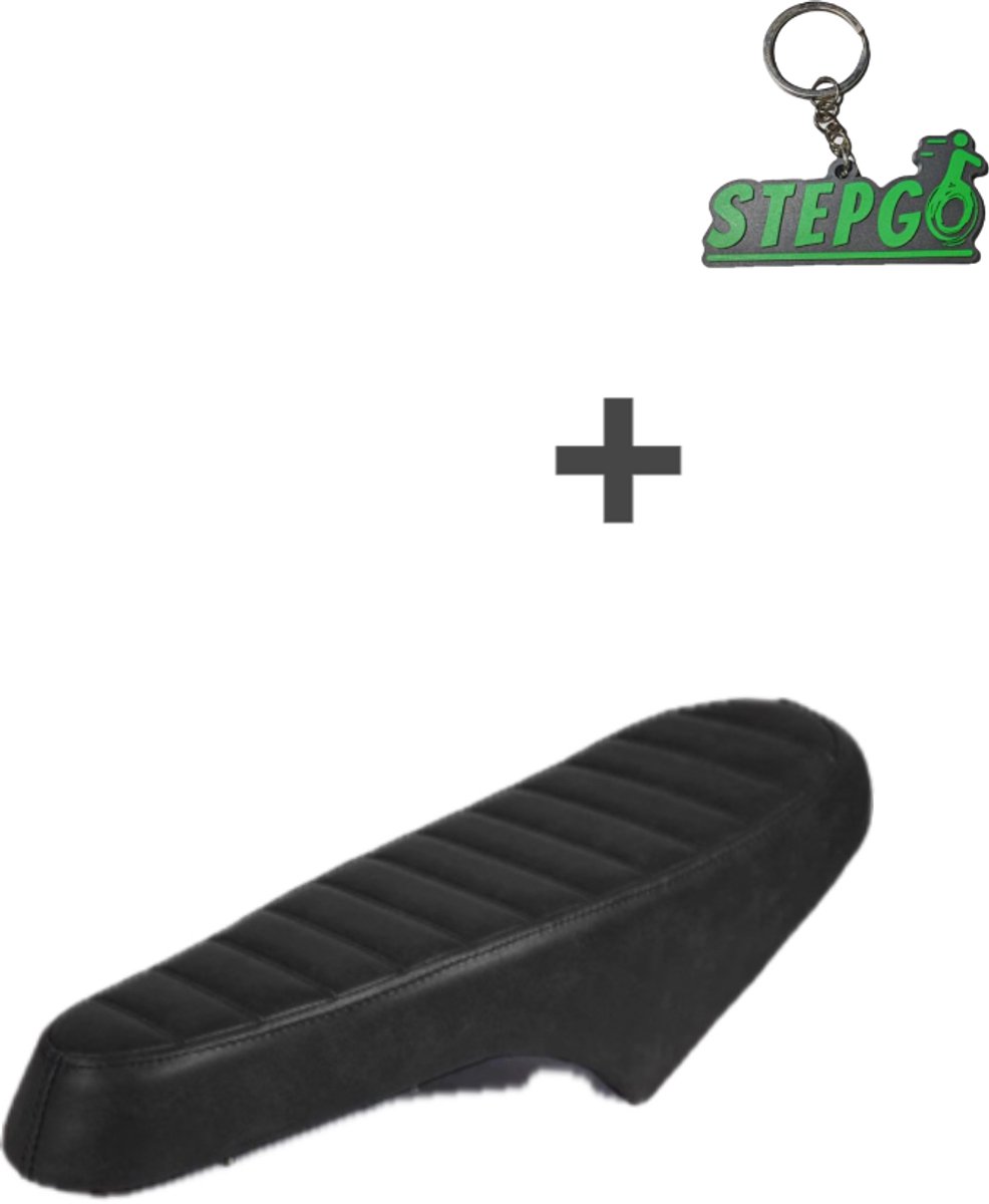 zadel ouxi v8 zwart | fat bike zadel | nieuwste model | Geribbeld zadel elektrische fiets | seat ouxi h9 / v8 | inclusief stepgo sleutelhanger
