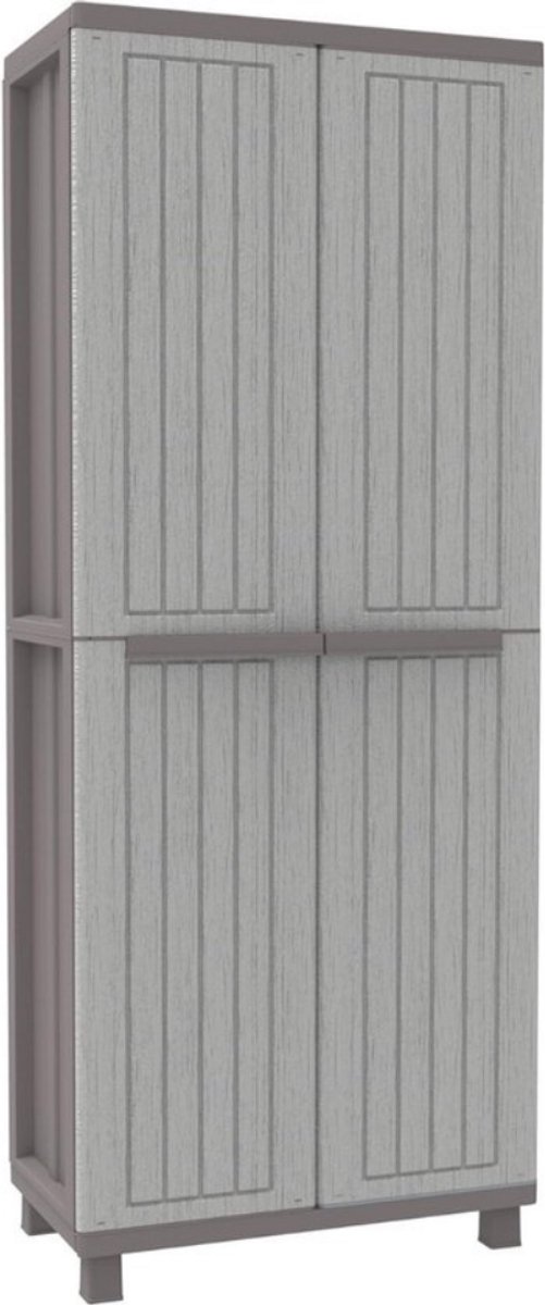 Thuys – Luxe Tuinkast – Voor Buiten – Tuinkist – Tuinberging – Kunststof – 68x38170 cm – XL Design – Praktisch & Ruim – Grijs