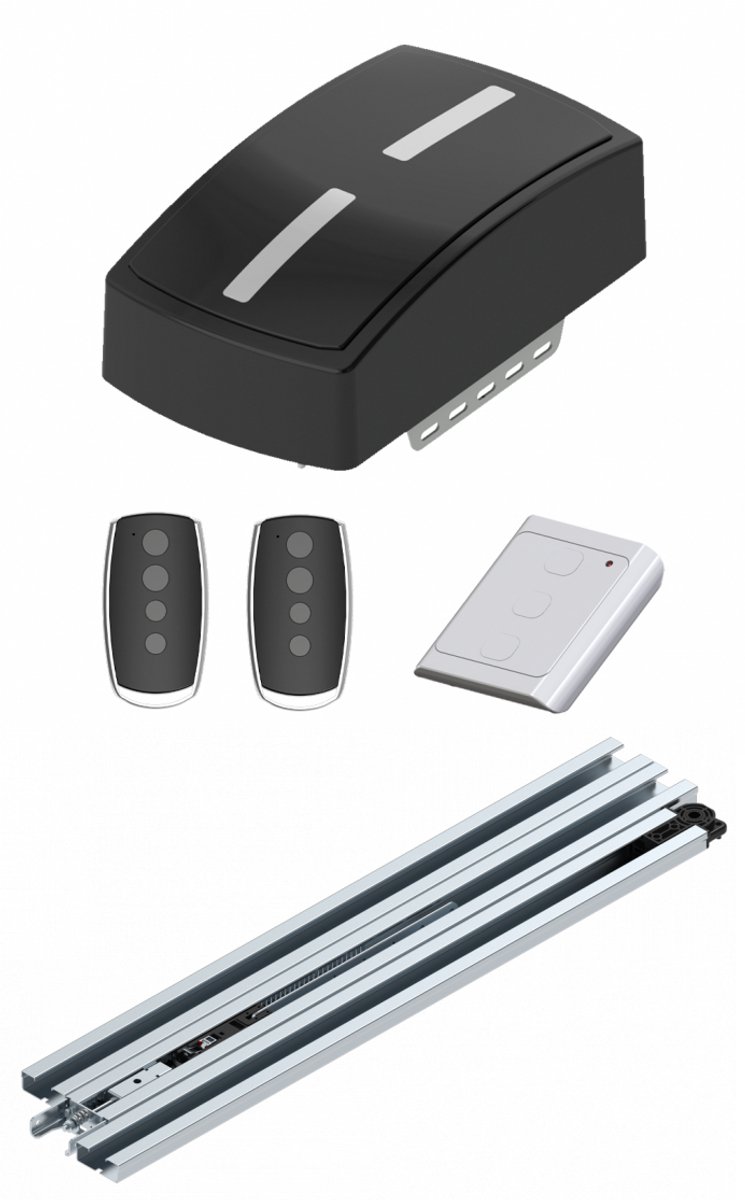 Select-Line 8 Garagedeuraandrijving 800N - Met 3-delige tandriemrail tot deurhoogte 212,5 cm -Voor deuren tot 8 m² / 90 kg - Inclusief 2 handzenders en wandzender