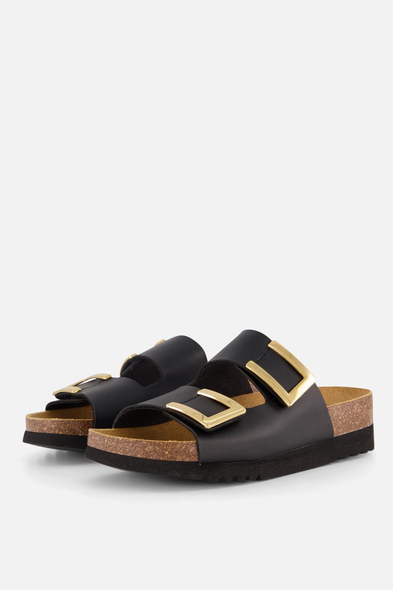 Scholl Monterey 2 Riemen Synthetisch Leer Vrouwen Zwart