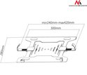 Professionele TV Standaard voet met een plank Maclean MC-865 max 40kg houder Professionele TV Standaard voet met een plank Maclean MC-865 max 40kg houder