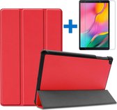 Shop4 - Samsung Galaxy Tab A 10.1 (2019) T510 Hoes + Screenprotector - Smart Book Case Hoesje Rood