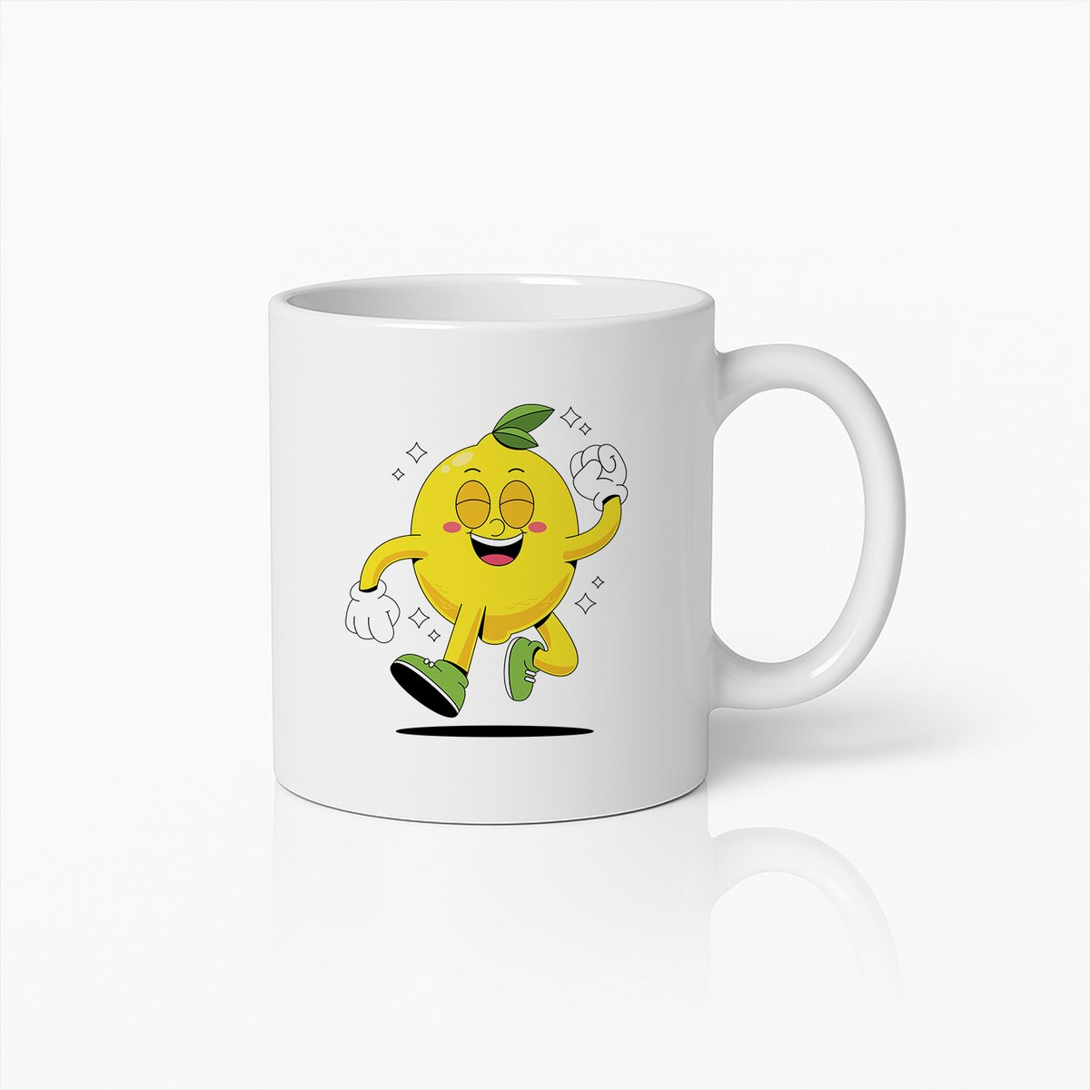 Blije Citroen Mok – Vrolijke en Opbeurende Citrus Koffiebeker voor Heldere Ochtenden