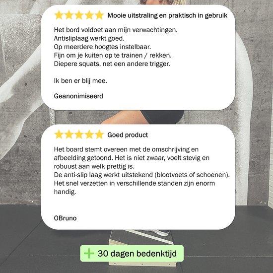 Kuitstretcher bamboe - Slantboard voor stretching en kniebuigingen - trainingsapparatuur voor kuittraining, adertraining en squat wedge - rek- en fitnesshulp