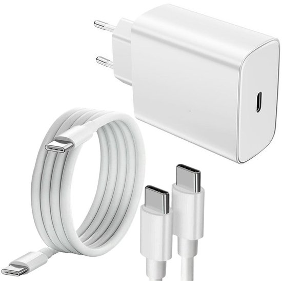 Adaptateur USB C Chargeur rapide 45 W avec câble USB C vers USB C - 1 M Convient pour Samsung Galaxy S25/S24/S23 Ultra/FE/ Plus/A16/A15/A55/A35/A56/A36/A26 et iPhone 16/15/ Pro/ Pro max / iPad