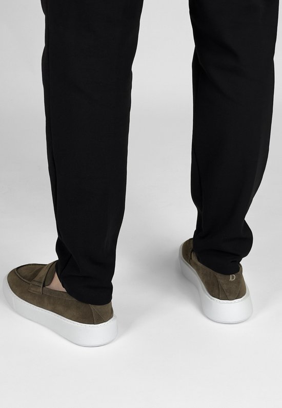 Mocassins Dutch'D® - À enfiler - Vert olive - Luxe - Sport - Cuir suédé - Atmos Era - Pointure 42