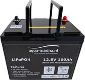 Batterie LiFePO4 Aqua-Marina 12 V 100 Ah avec Bluetooth – Batterie lithium puissante