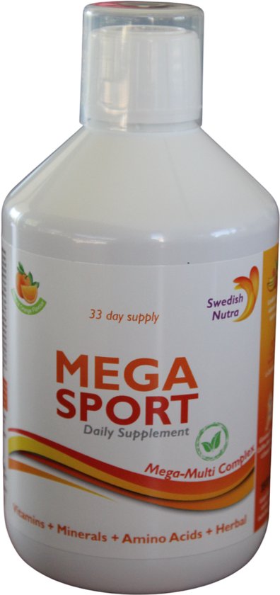 Mega Sport multivitamine van Swedish Healthbrand is een uniek mix van vitaminen en mineralen. Al deze ingrediënten en nutriënten zorgen voor een verbetering van energie en uithoudingsvermogen. Deze blend Mega Sport valt onder de Multiv