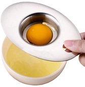 Professionele Ei-scheider - Ei scheiden - Ei Splitser Splitsen - Eiwit - Eigesel - 304 RVS - Zilver - Eierscheider