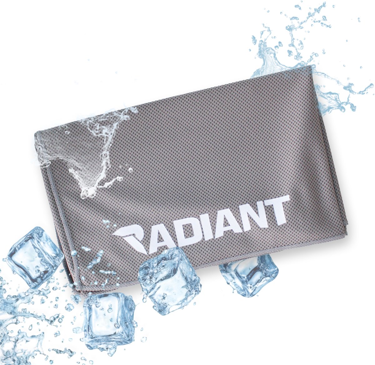 Radiant - Verkoelende handdoek 100×30 cm - Sneldrogend - Outdoor & Indoor Sporten - Reizen & Backpacken - Cooling Towel - grijs