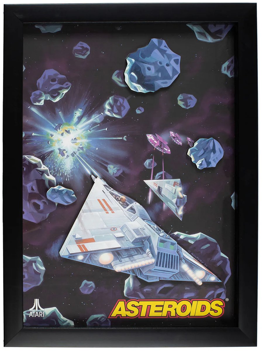 Atari - Asteroids - ingelijste poster