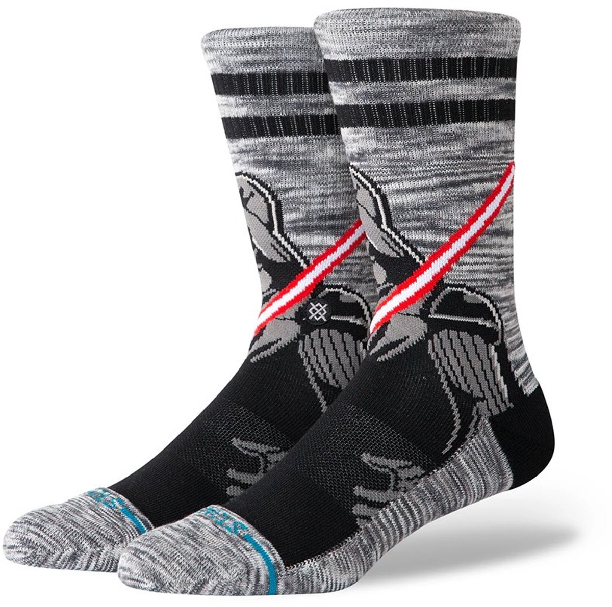 Stance heren casual sokken darth crew zwart & grijs (Star Wars)