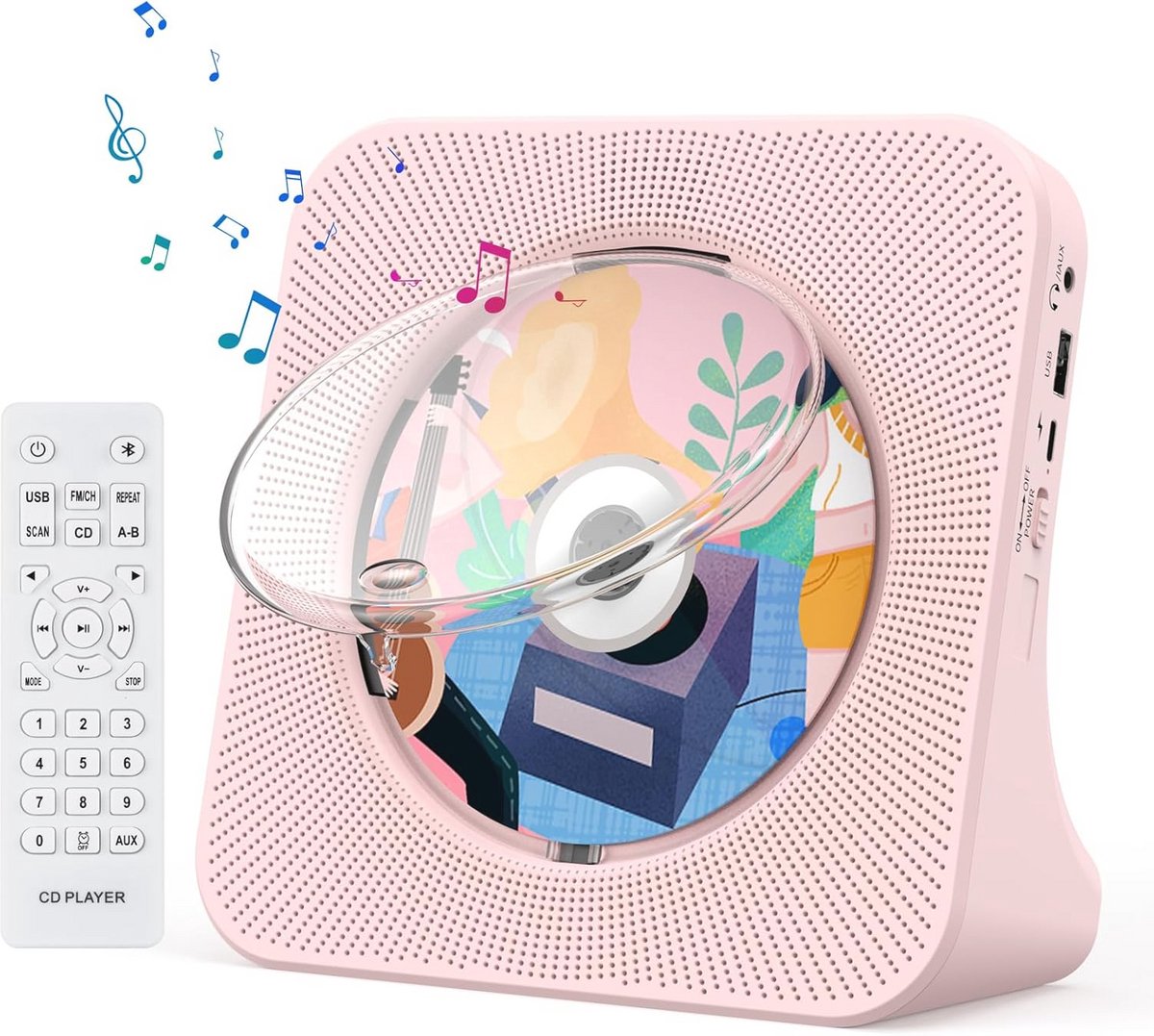 Draagbare CD-speler met Bluetooth en FM-radio voor Thuisgebruik