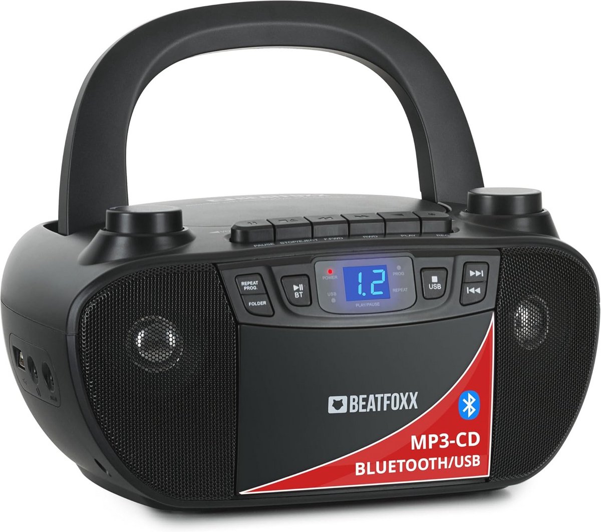 Boombox met Cassette, CD-speler, Radio, Bluetooth en USB - Draagbare Geluidsoplossing voor Kinderen en Volwassenen