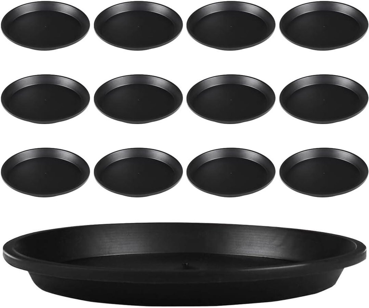 Image of 15 cm ronde plantenonderzetters - set van 12 stuks voor binnen- en buitenplanten