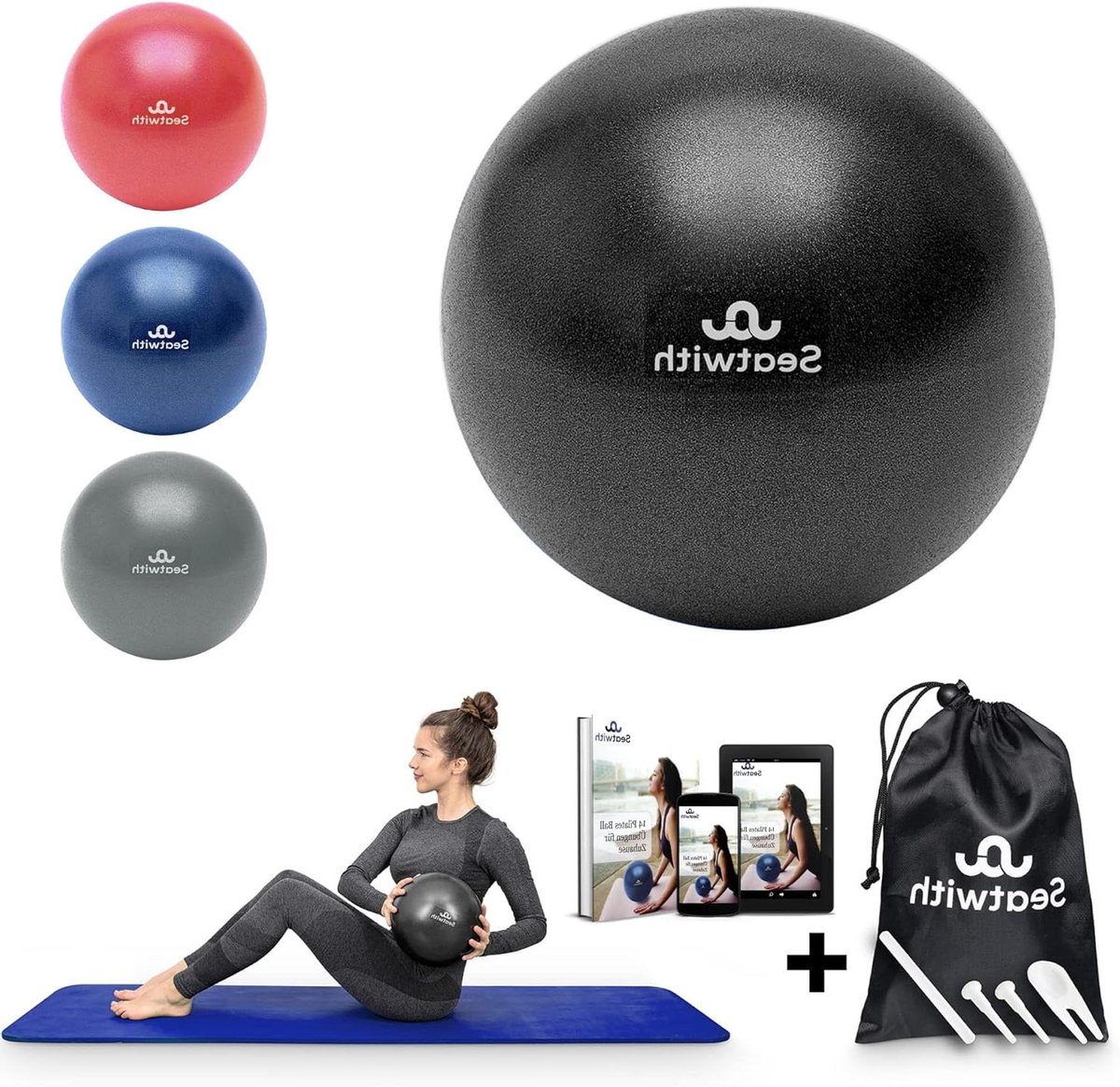 Yoga Blocks Set van 2 met transporttas + E-book - Ideaal voor beginners en gevorderden - Maximale balans en mobiliteit - Pilates Fitness Stretching & Dance Blocks - Mixed Green