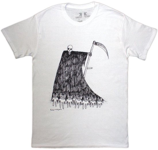 Foto: Radiohead grim reaper heren t shirt xl wit